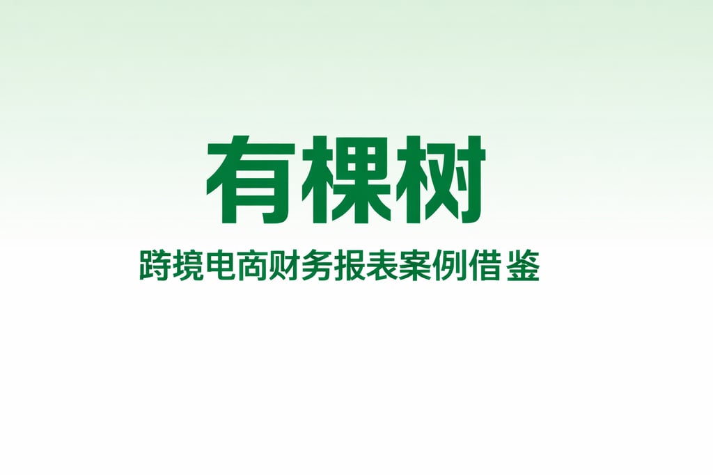 有棵树参考！有棵树跨境电商财务报表，案例借鉴