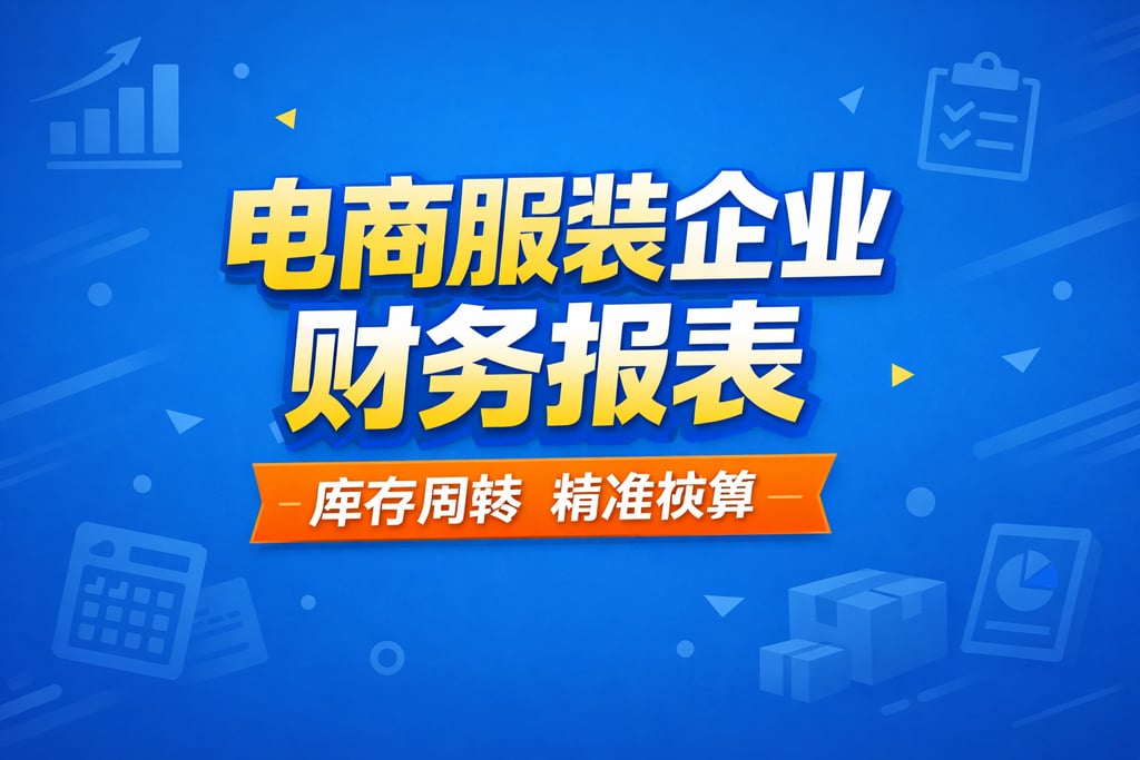 服装企业做账！电商服装企业财务报表，库存周转
