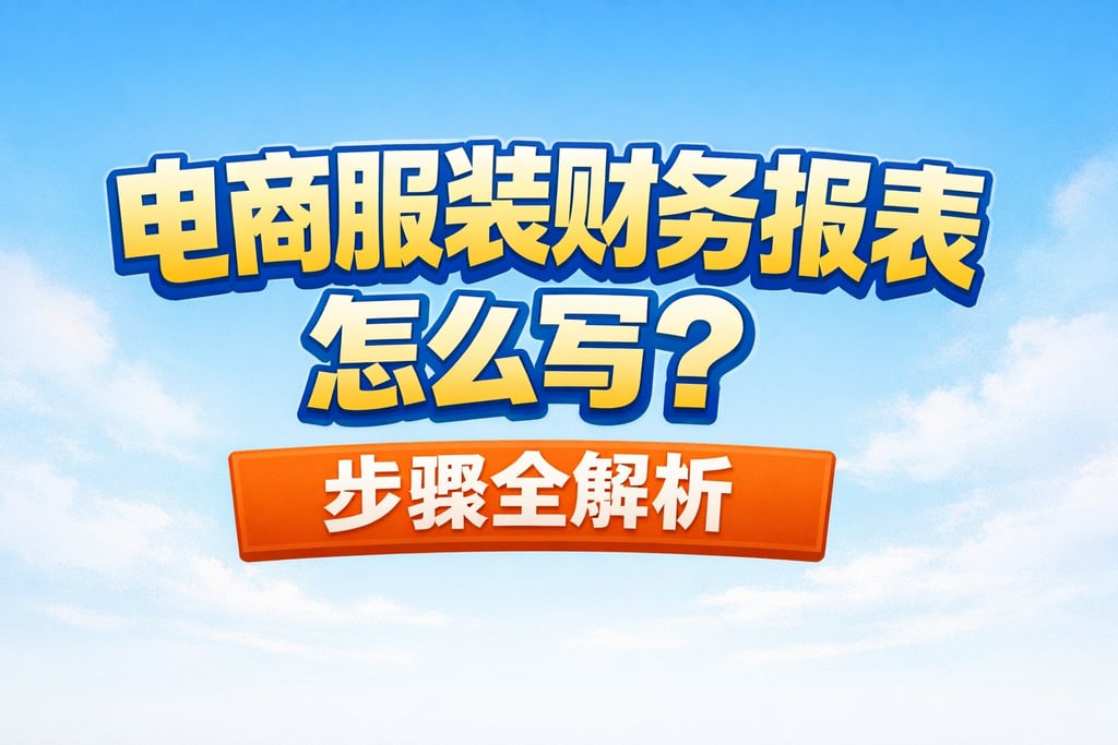 服装做账！电商服装财务报表怎么写，步骤全解析
