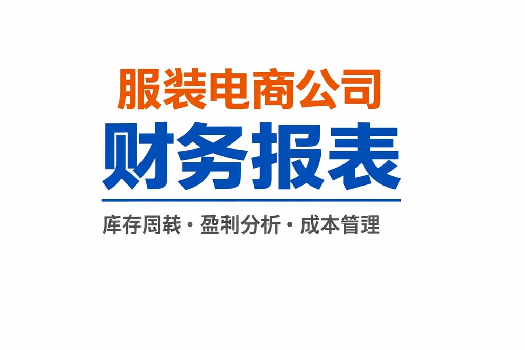 服装公司做账！服装电商公司财务报表，库存周转