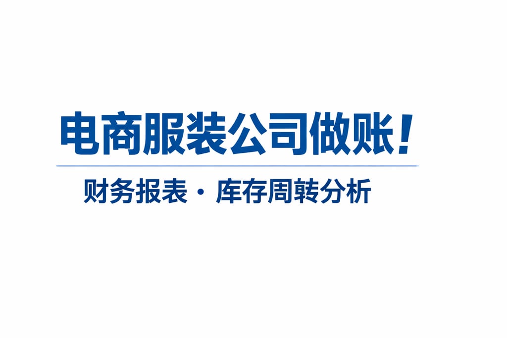 服装公司做账！电商服装公司的财务报表，库存周转分析