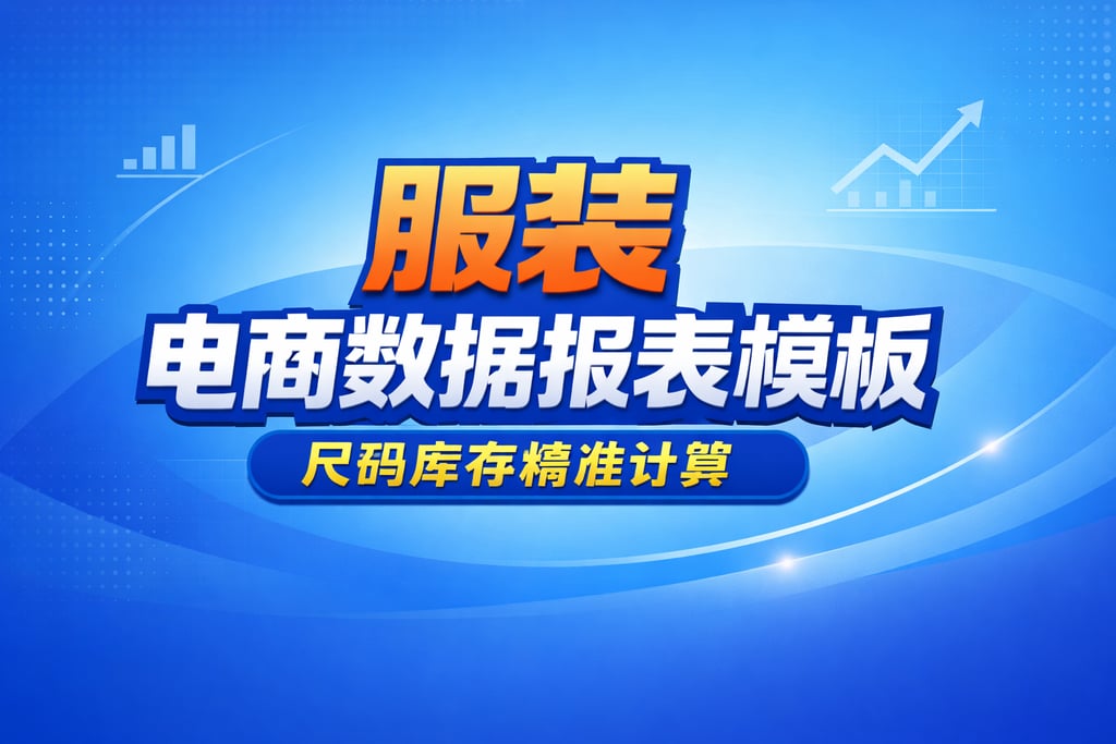 服装模板！服装电商数据报表模板，尺码库存精准算