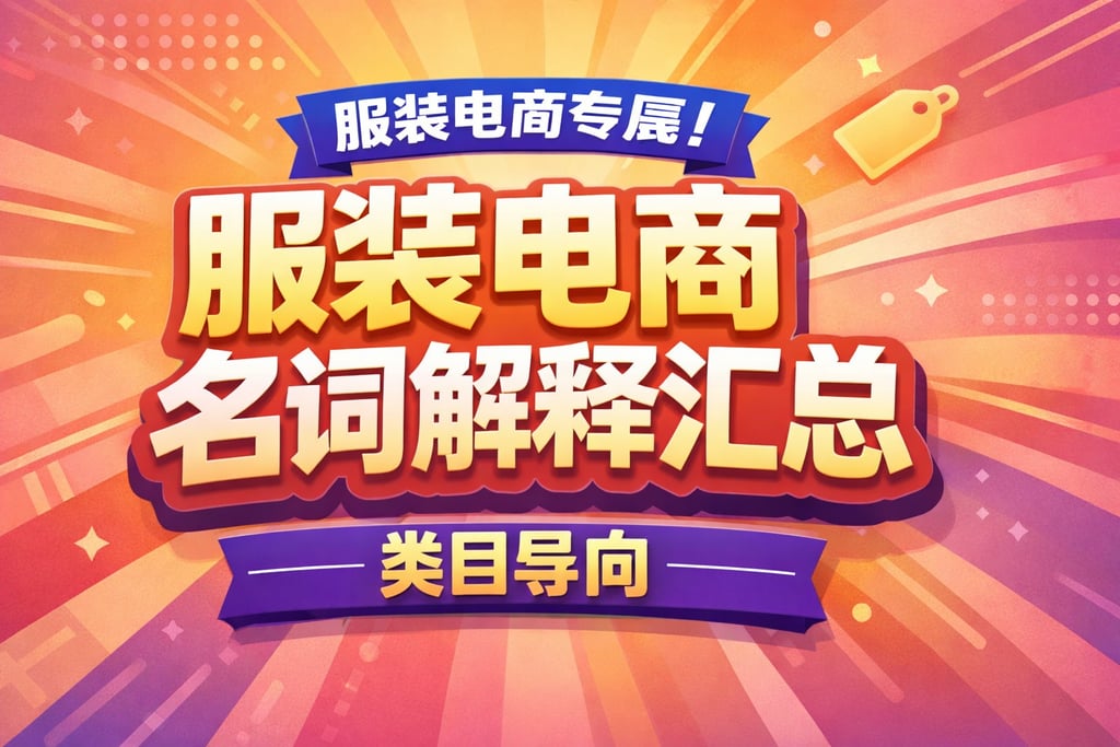 服装电商专属！服装电商名词解释汇总，类目导向