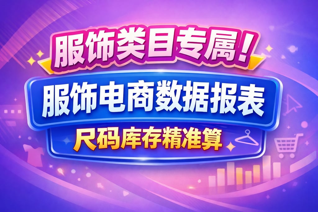 服装类目专属！服饰电商数据报表，尺码库存精准算