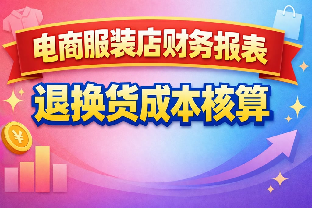 服装类目专属！电商服装店财务报表，退换货成本核算