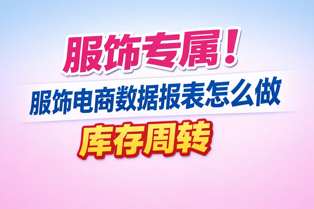 服饰专属！服饰电商数据报表怎么做，库存周转