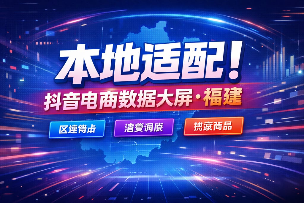 本地适配！抖音电商数据大屏福建，区域特点