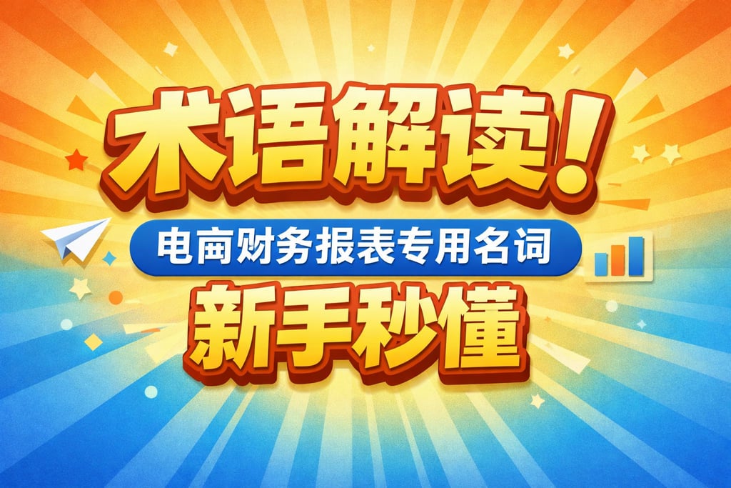 术语解读！电商财务报表专用名词，新手秒懂