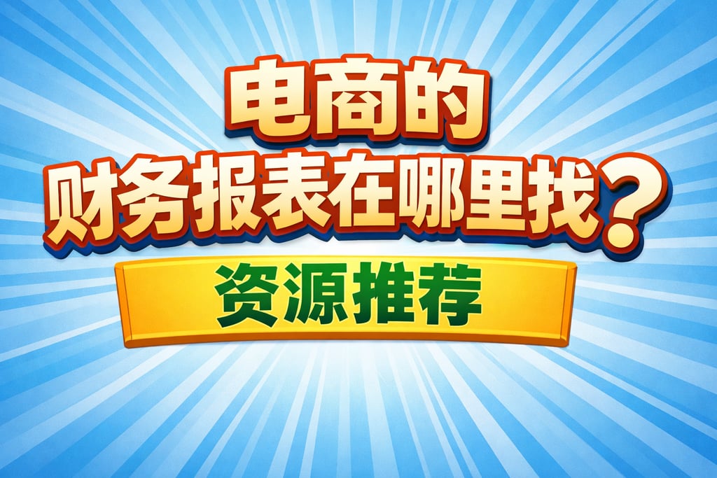 查找指南！电商的财务报表在哪里找，资源推荐