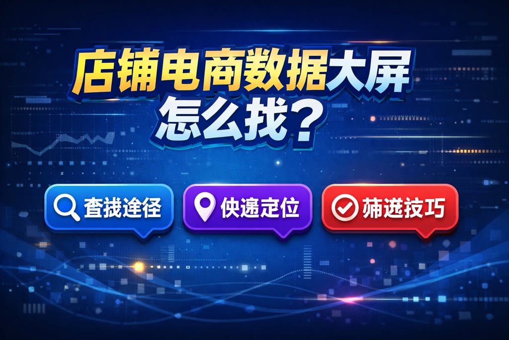 查找方法！店铺电商数据大屏怎么找，定位