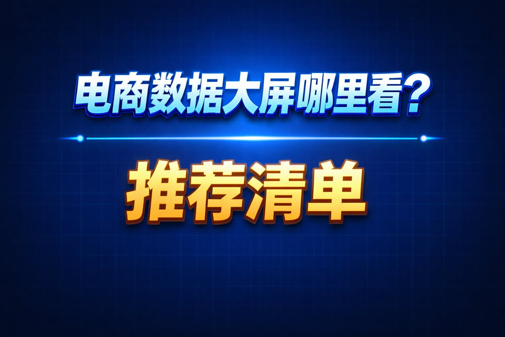 查看渠道！电商数据大屏哪里看，推荐清单