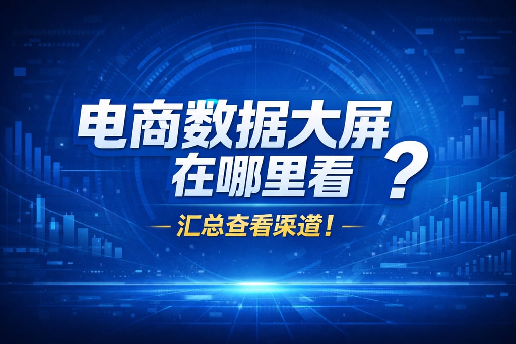 查看渠道！电商数据大屏在哪里看，汇总