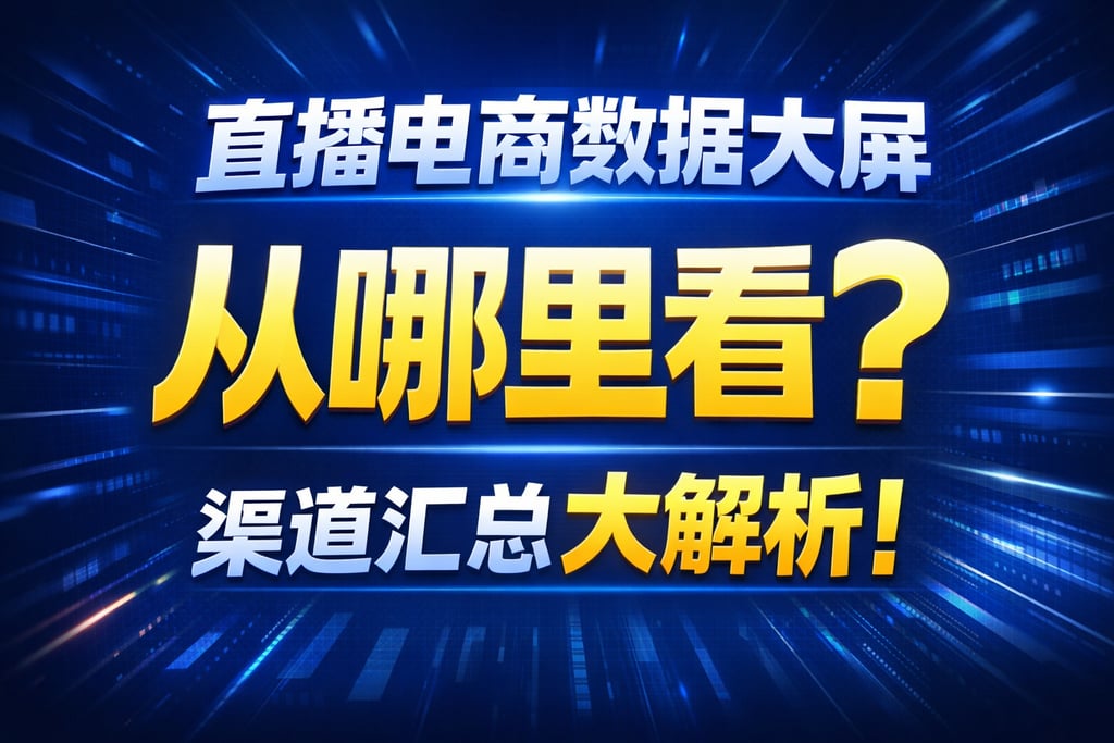 查看渠道！直播电商数据大屏从哪里看，汇总