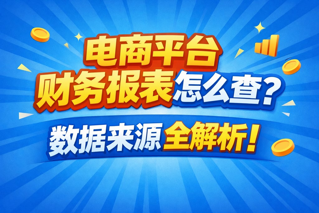 查询指南！电商平台财务报表怎么查，数据来源