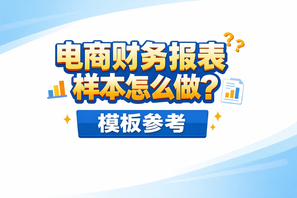 样本制作！电商财务报表样本怎么做，模板参考