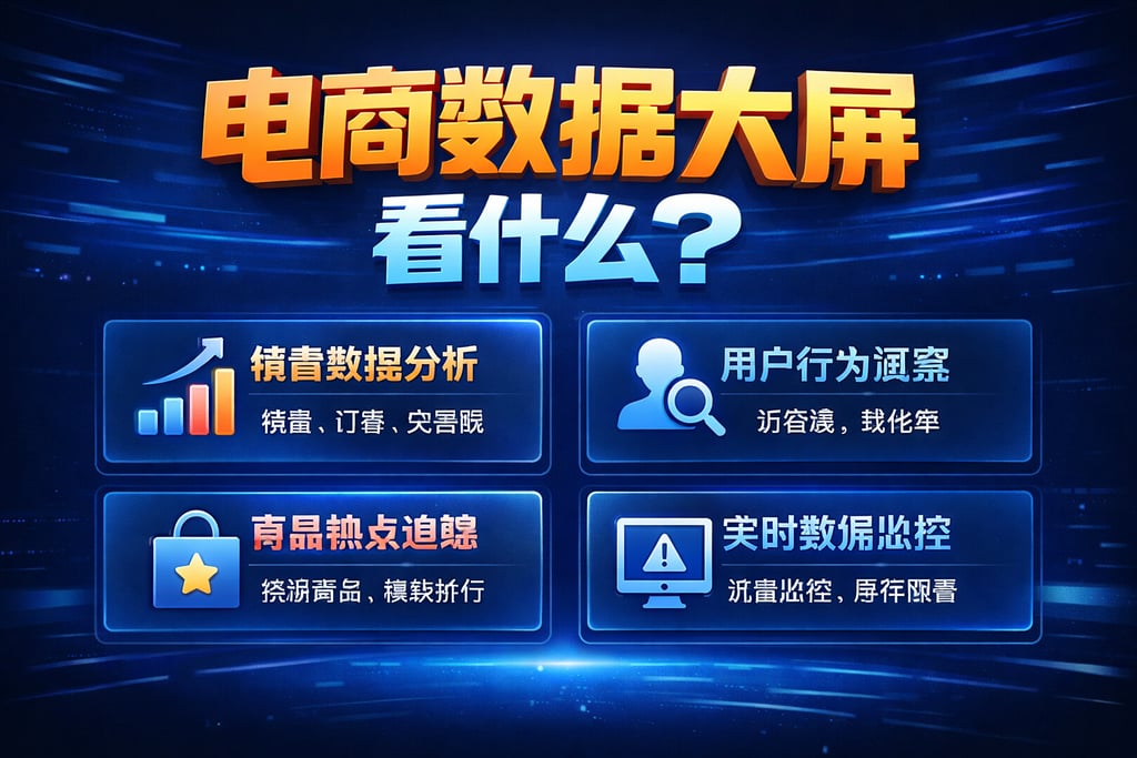 核心用途！电商数据大屏是看什么的，解析