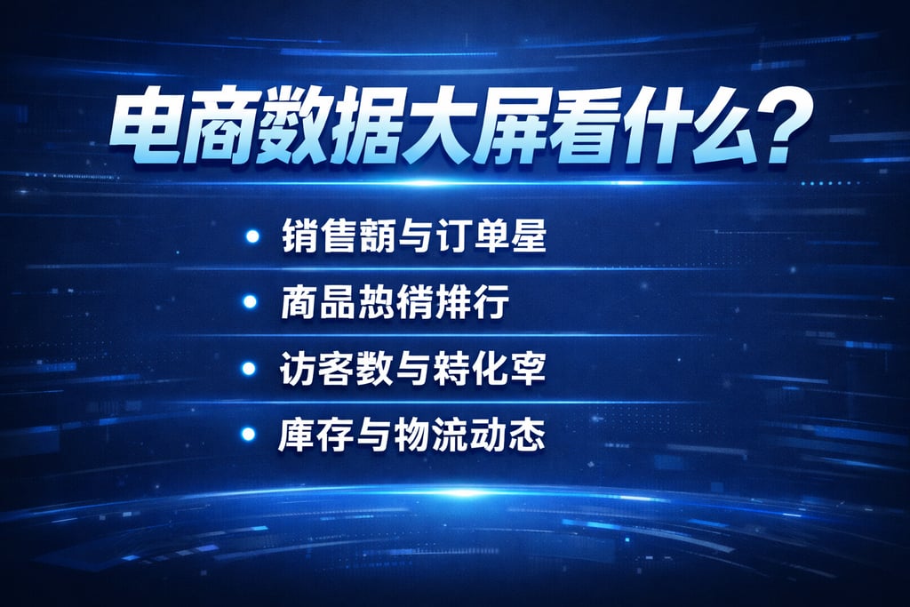 核心用途！电商数据大屏是看什么，指标