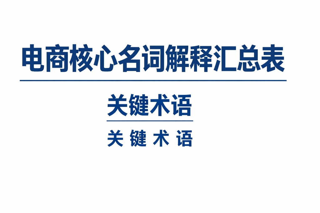 核心表格！电商核心名词解释汇总表，关键术语