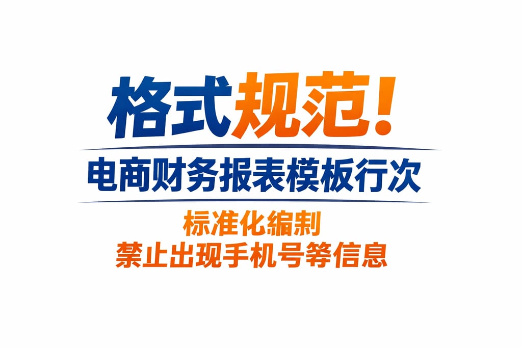 格式规范！电商财务报表模板行次，标准化编制