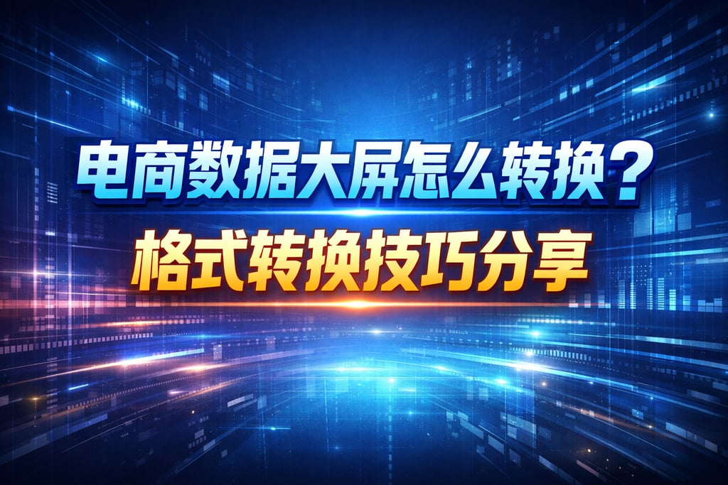 格式转换！电商数据大屏怎么转换，技巧分享