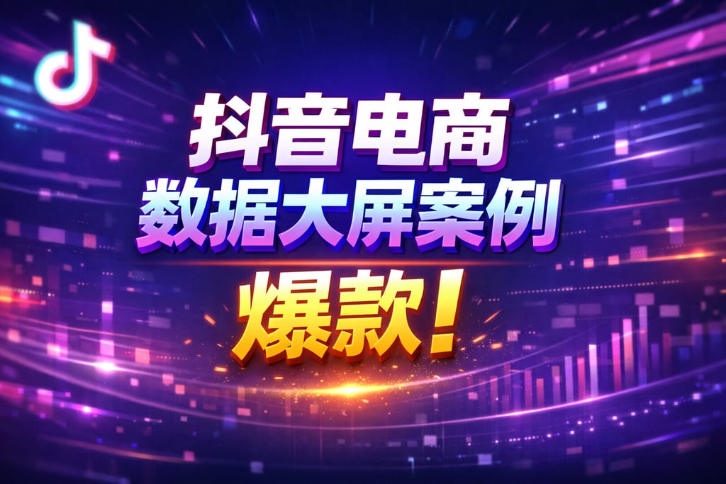 案例参考！抖音电商数据大屏案例，爆款