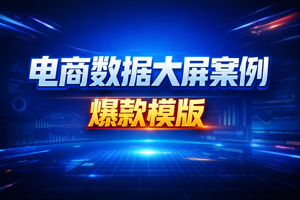 案例参考！电商数据大屏案例，爆款模板