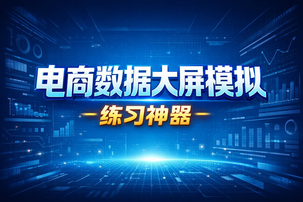 模拟工具！电商数据大屏模拟，练习神器