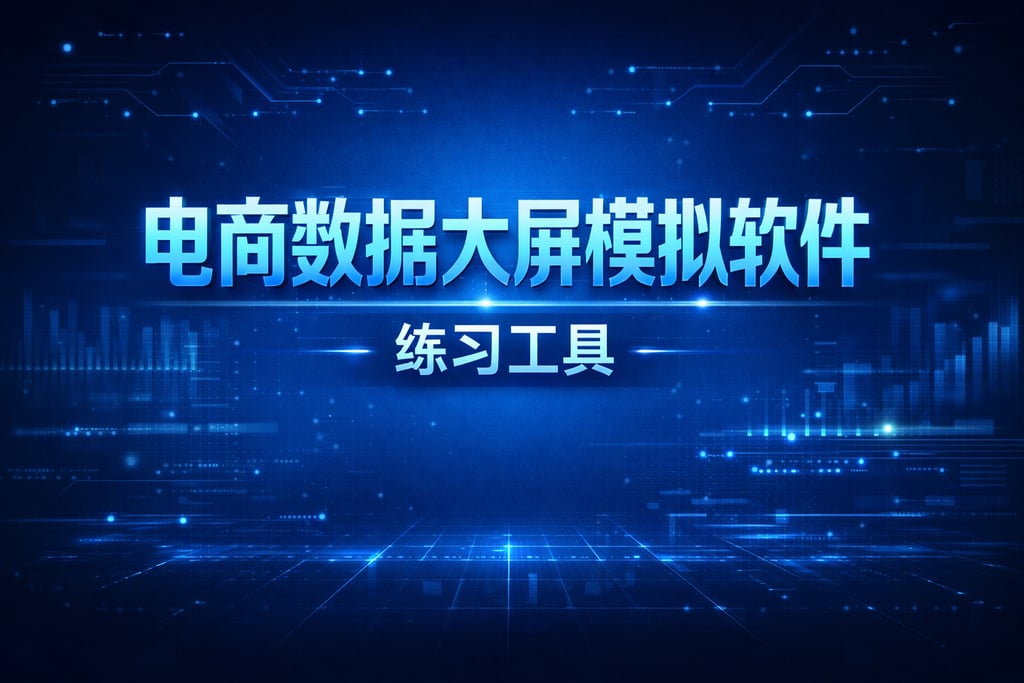 模拟软件！电商数据大屏模拟软件，练习工具