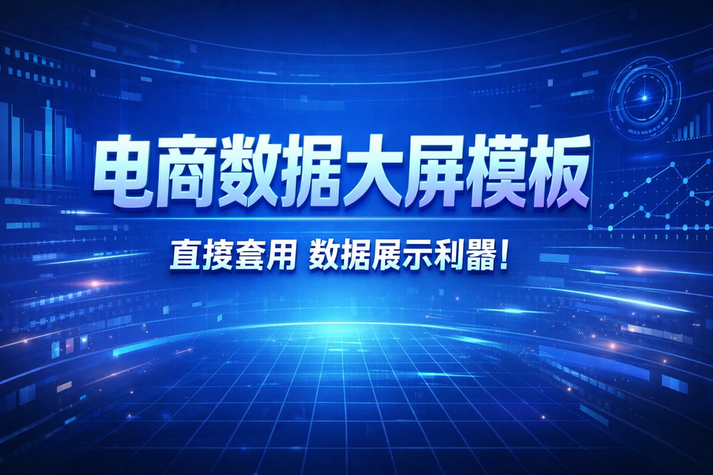 模板下载！电商数据大屏模板，直接套用