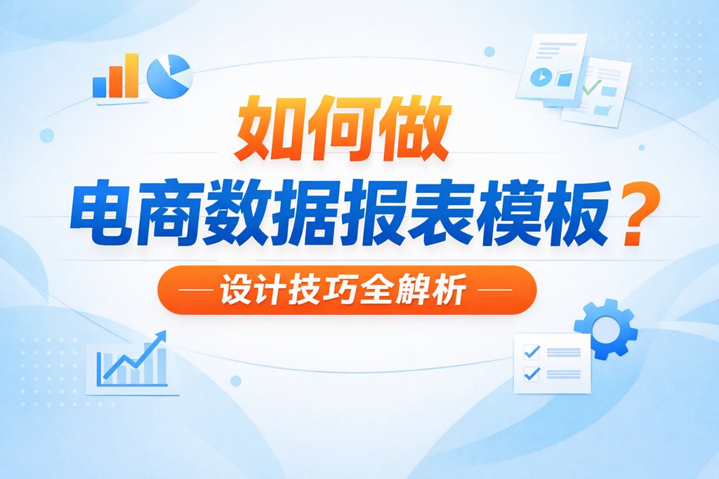 模板制作！如何做电商数据报表模板，设计技巧