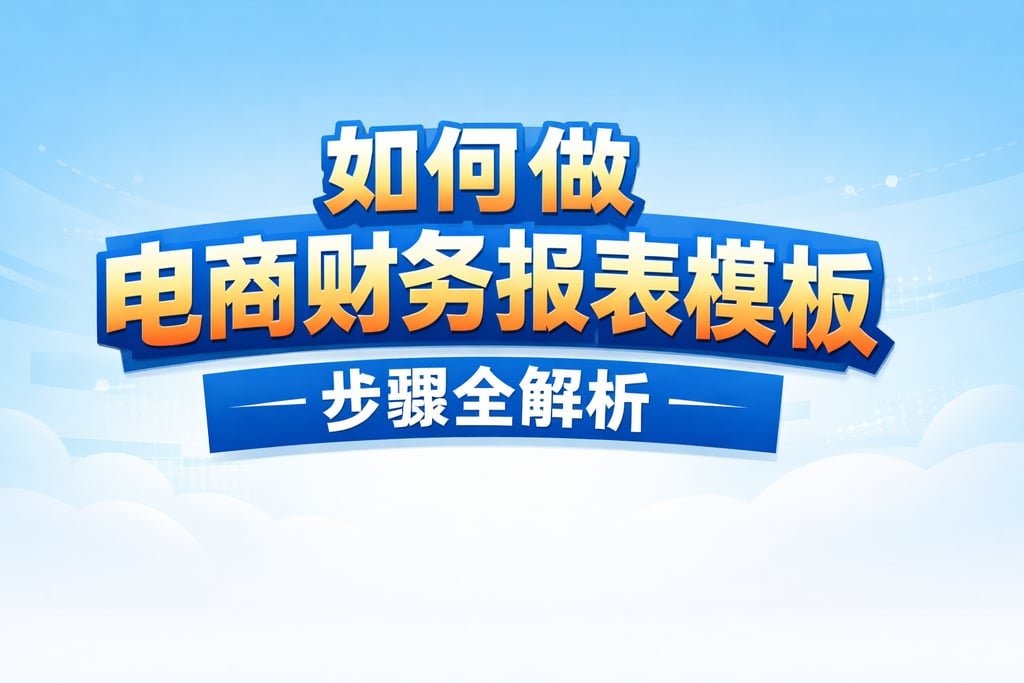 模板制作！如何做电商财务报表模板，步骤全解析