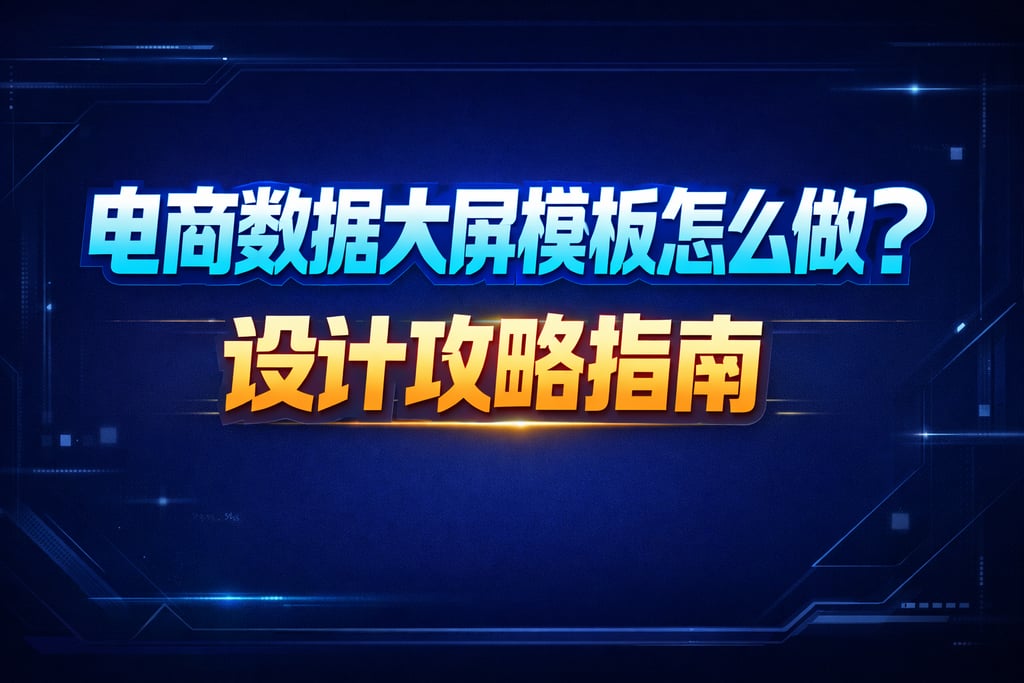 模板制作！电商数据大屏模板怎么做，设计