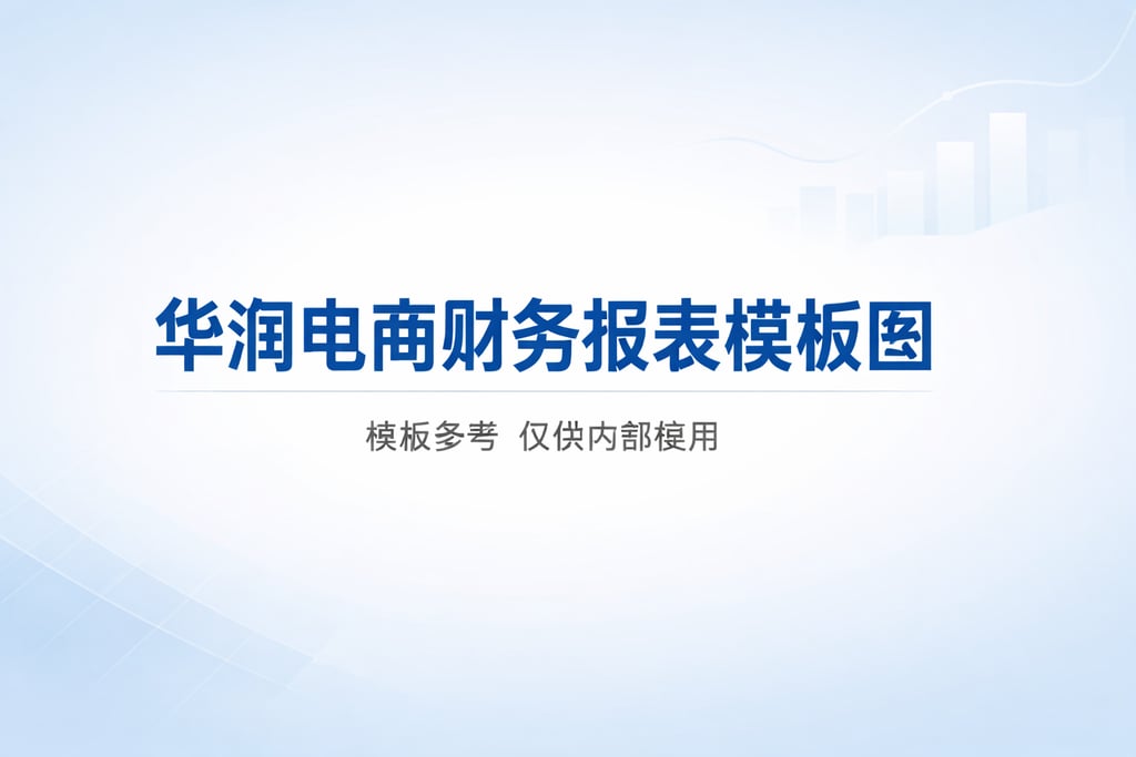 模板参考！华润电商财务报表模板图，高清样式