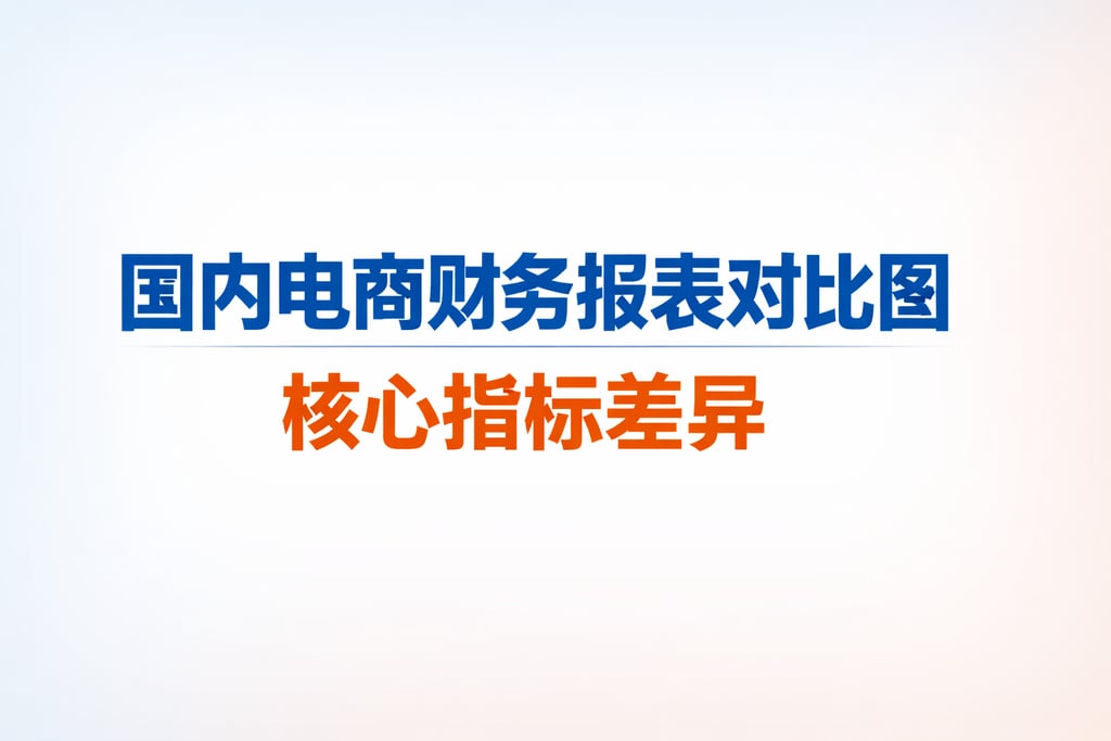 横向对比清晰！国内电商财务报表对比图，核心指标差异