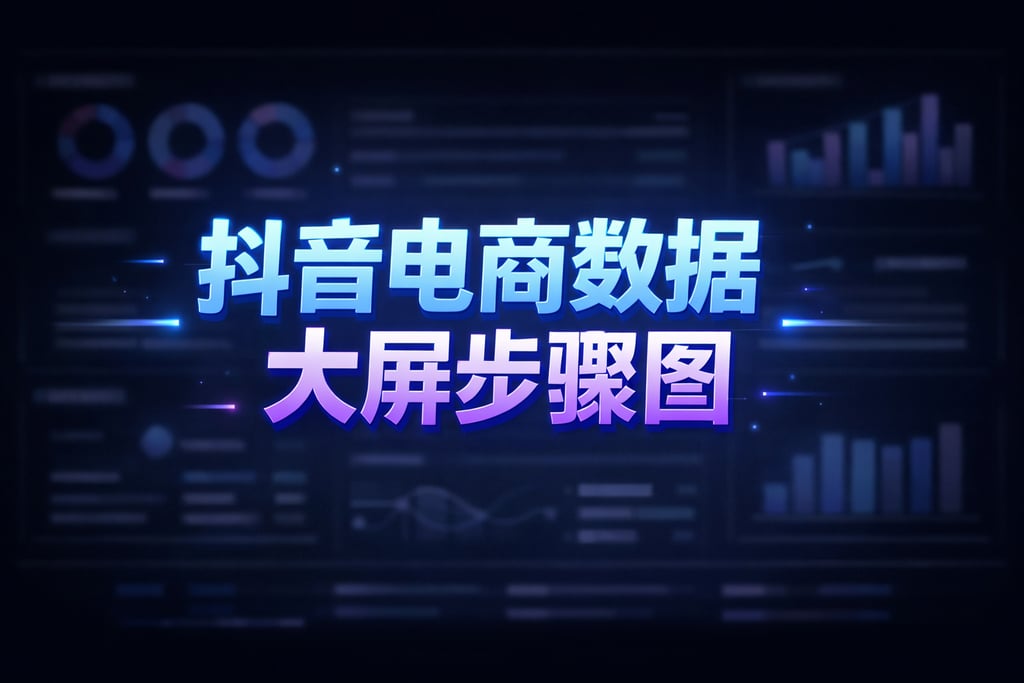 步骤图！抖音电商数据大屏步骤图，汇总