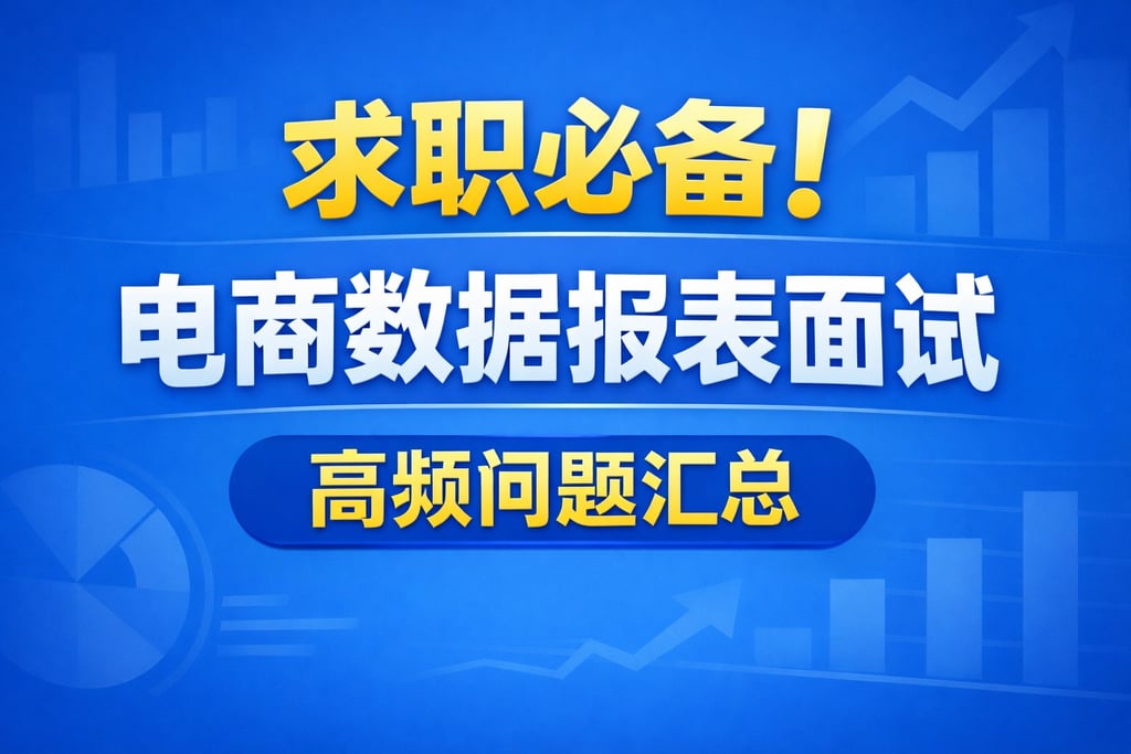 求职必备！电商数据报表面试，高频问题汇总