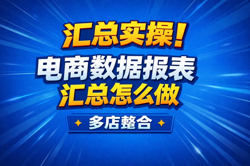 汇总实操！电商数据报表汇总怎么做，多店整合