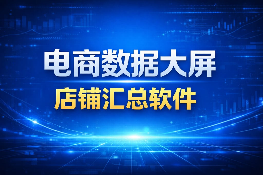 汇总软件！电商数据大屏店铺汇总软件，推荐