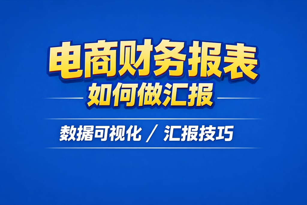 汇报技巧！电商财务报表如何做汇报，数据可视化