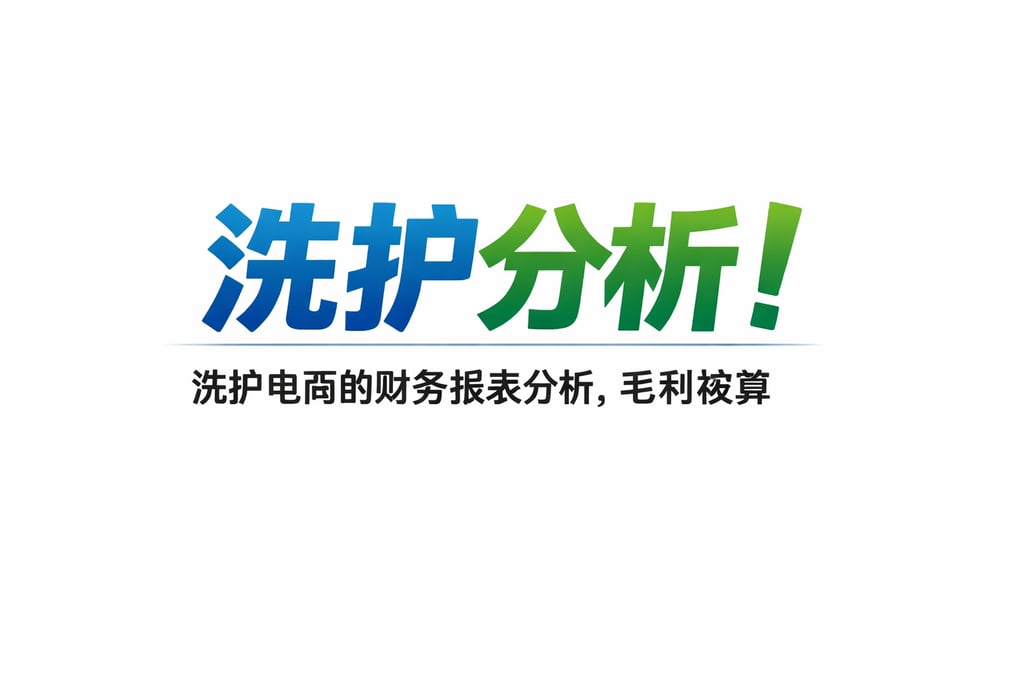 洗护分析！洗护电商的财务报表分析，毛利核算
