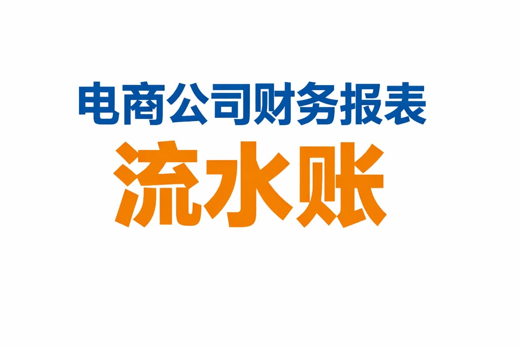 流水账！电商公司财务报表流水账，简易编制
