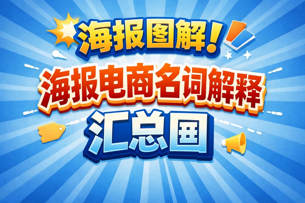 海报图解！海报电商名词解释汇总图，直观清晰