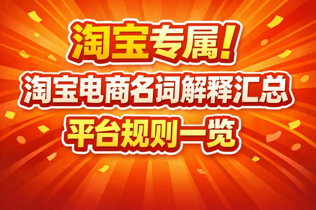 淘宝专属！淘宝电商名词解释汇总，平台规则