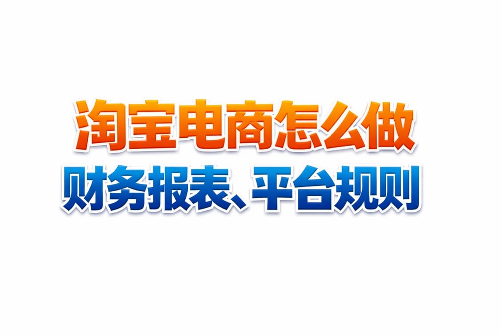 淘宝制作！淘宝电商怎么做财务报表，平台规则