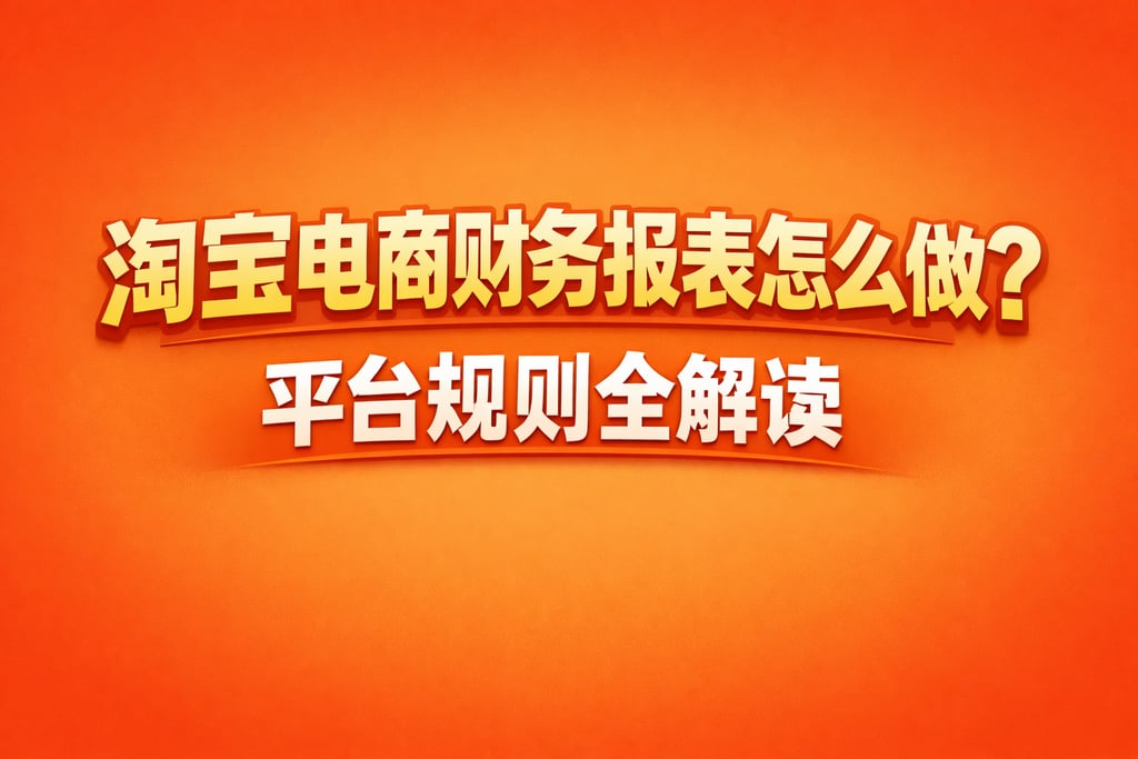 淘宝制作！淘宝电商财务报表怎么做，平台规则