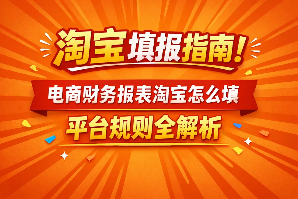 淘宝填报指南！电商财务报表淘宝怎么填，平台规则全解析