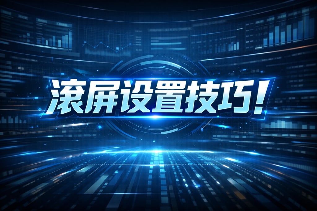 滚屏设置！电商数据大屏滚动的感觉，技巧