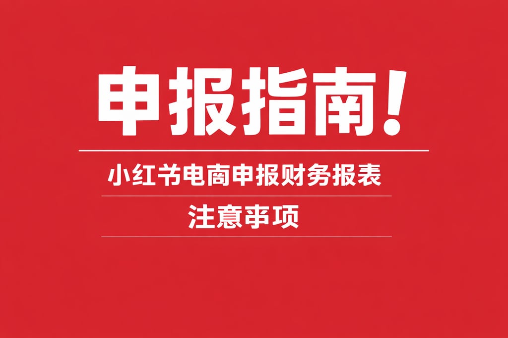 申报指南！小红书电商申报财务报表，注意事项