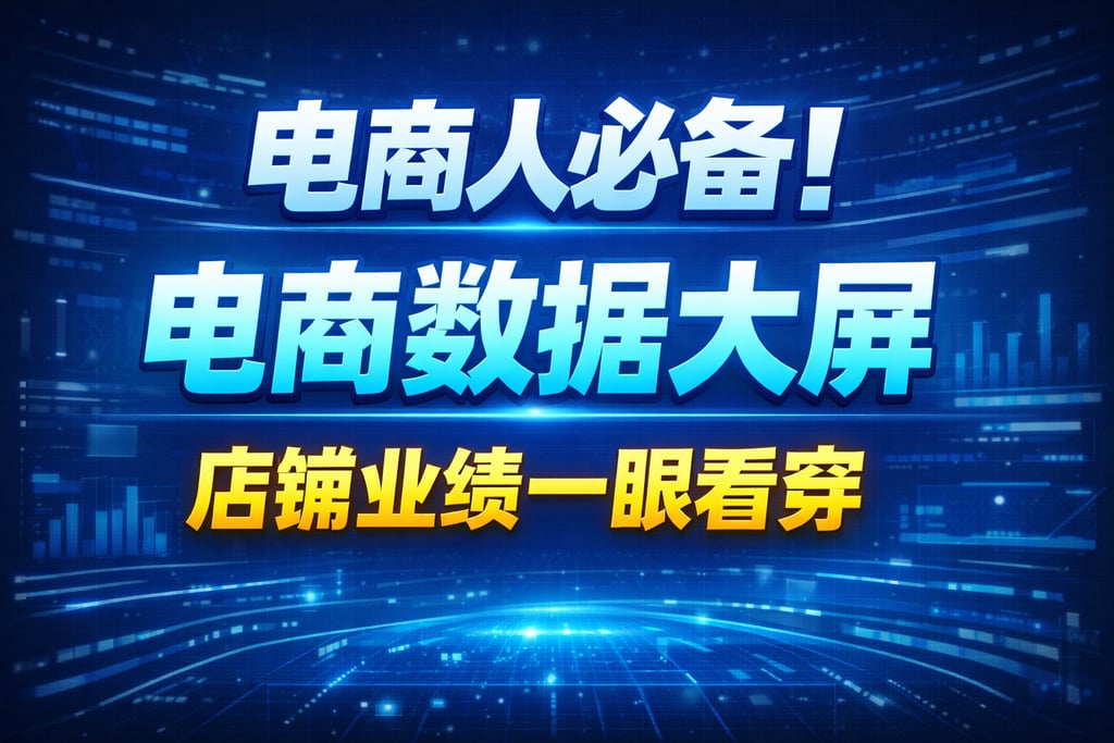 电商人必备！电商数据大屏，店铺业绩一眼看穿