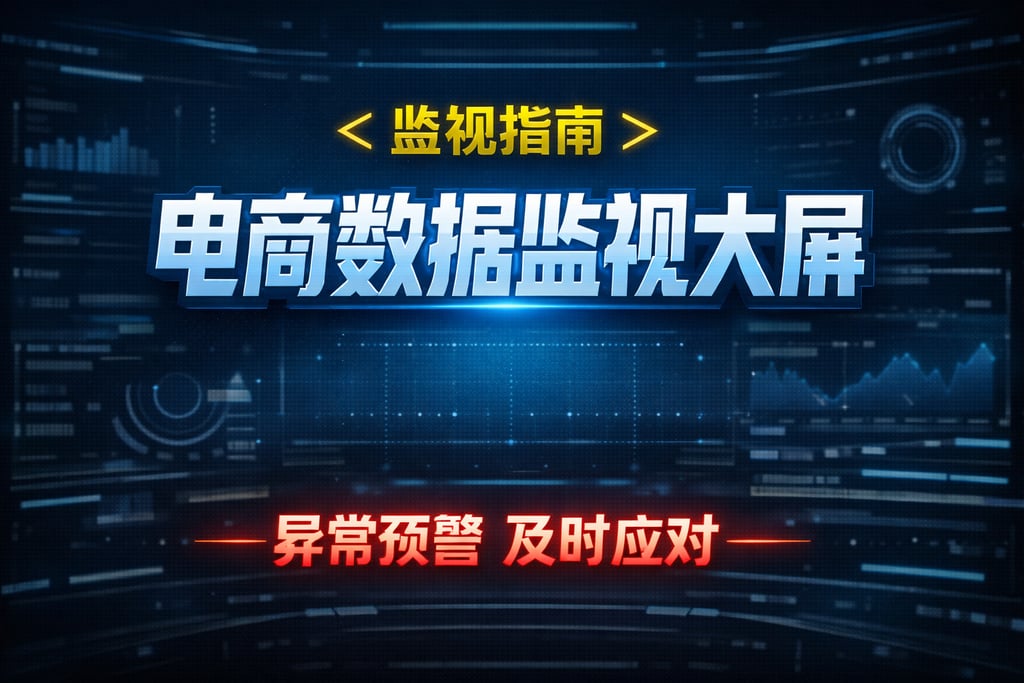 监视指南！电商数据监视大屏，异常预警